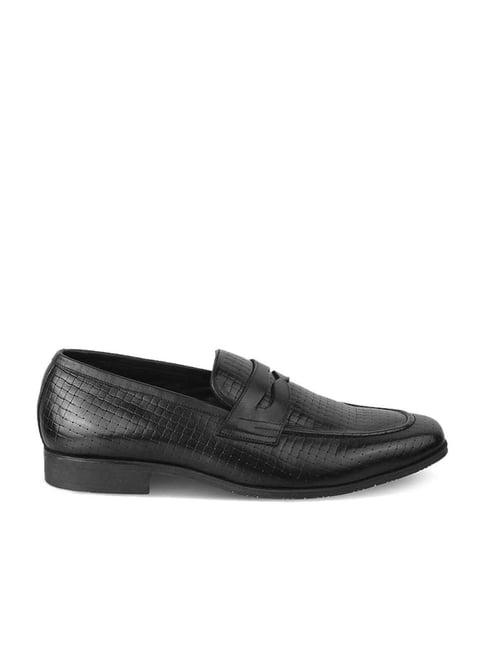 tresmode men's carbon black formal loafers