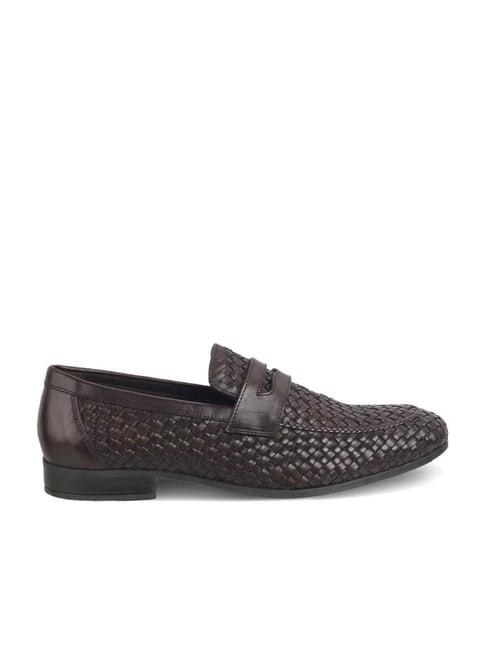 tresmode men's coffee brown formal loafers