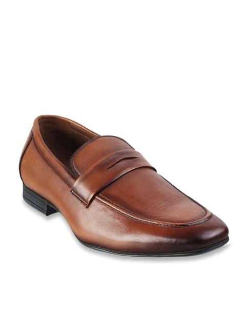 tresmode men's tan formal loafers