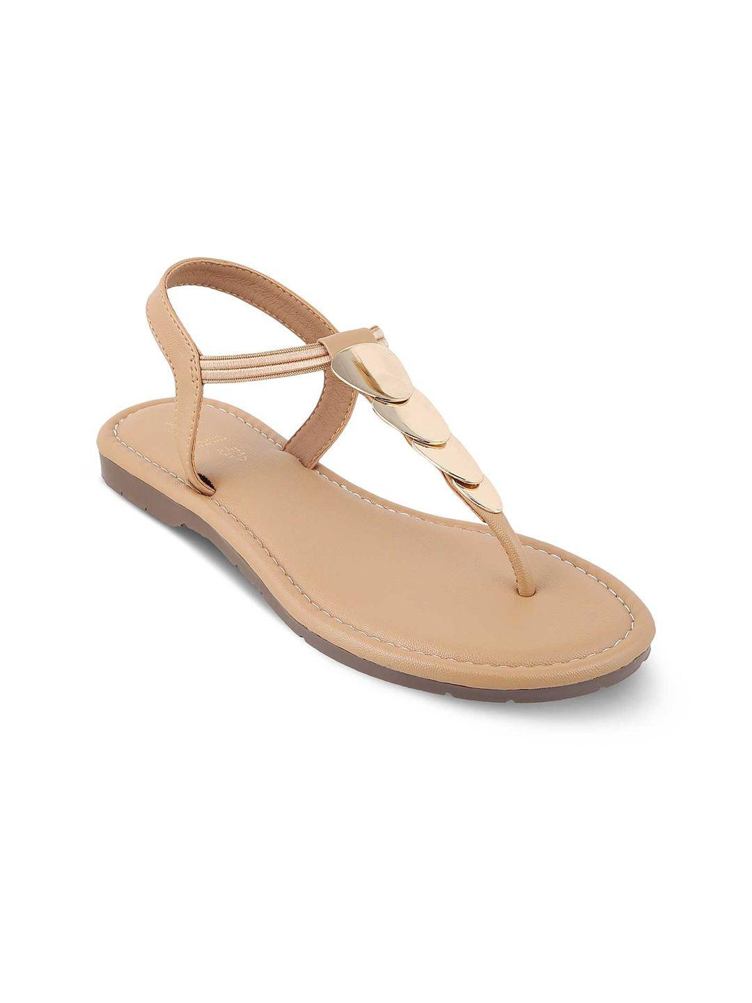 tresmode textured t-strap flats