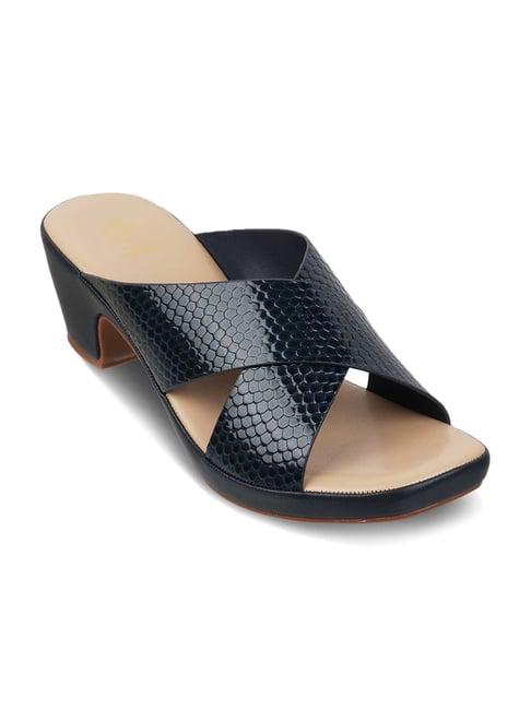 tresmode women's blue cross strap sandals