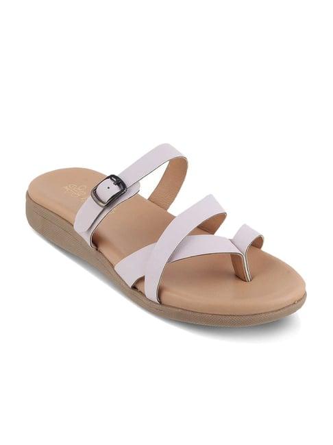 tresmode women's lilac toe ring sandals