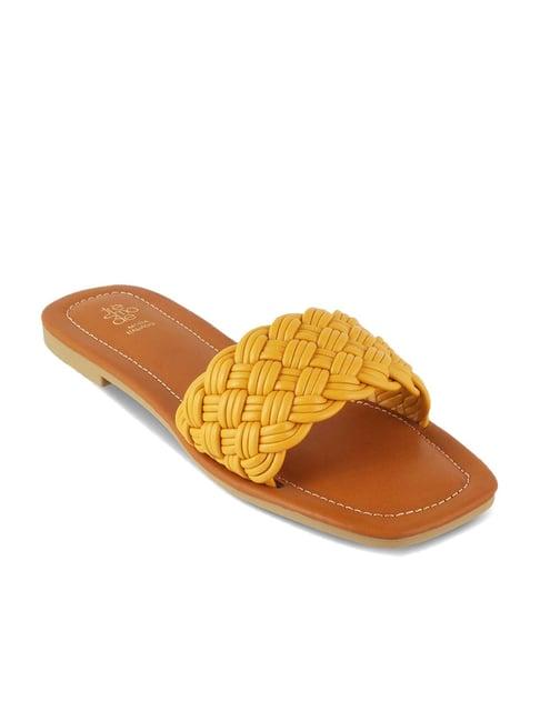 tresmode women's yellow casual sandals