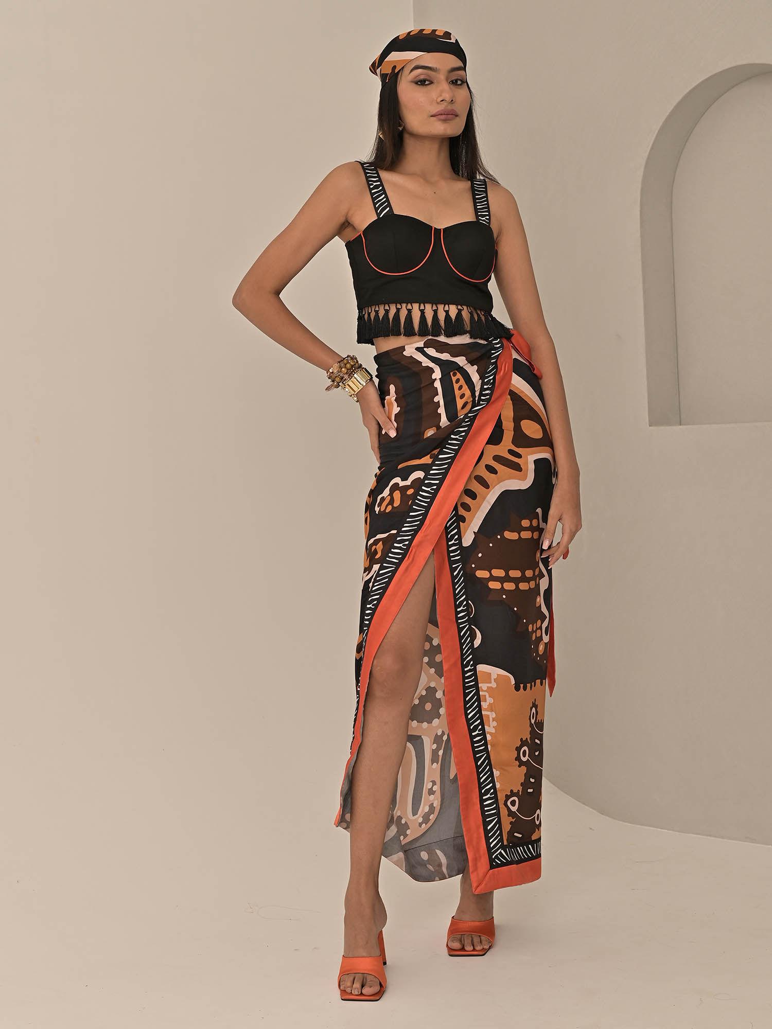 tribal wrap skirt