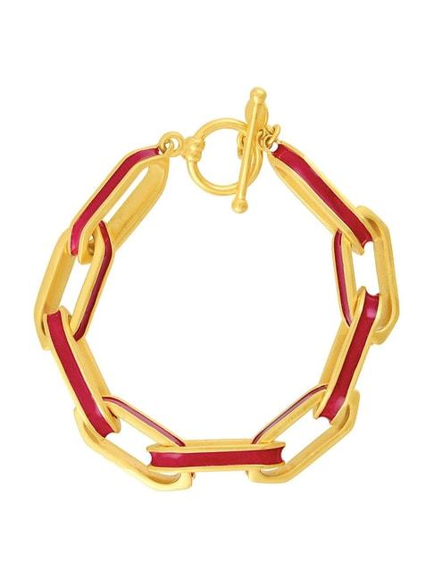 tribe amrapali golden enamel link classic bracelet for women