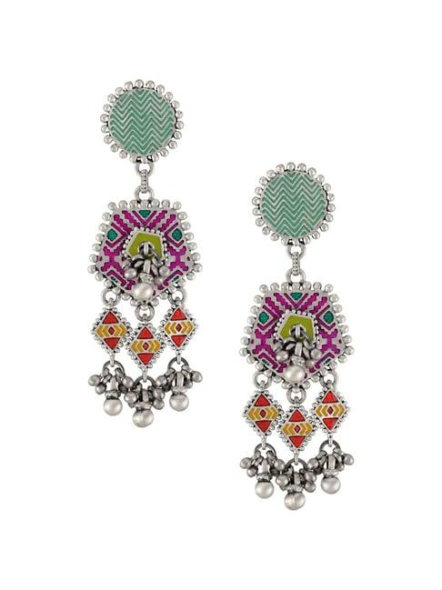 tribe amrapali 92.5 sterling silver dhara ghungroo dangler for women