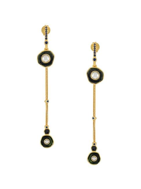 tribe amrapali 92.5 sterling silver oceania chain earrings for women