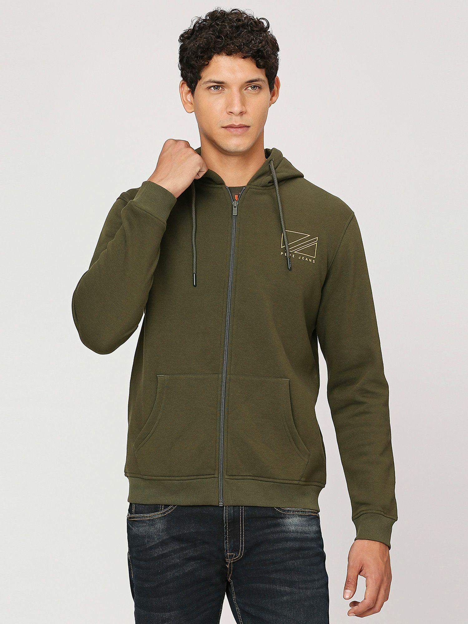 trillion fleece zip-thru hooded sweatshirt