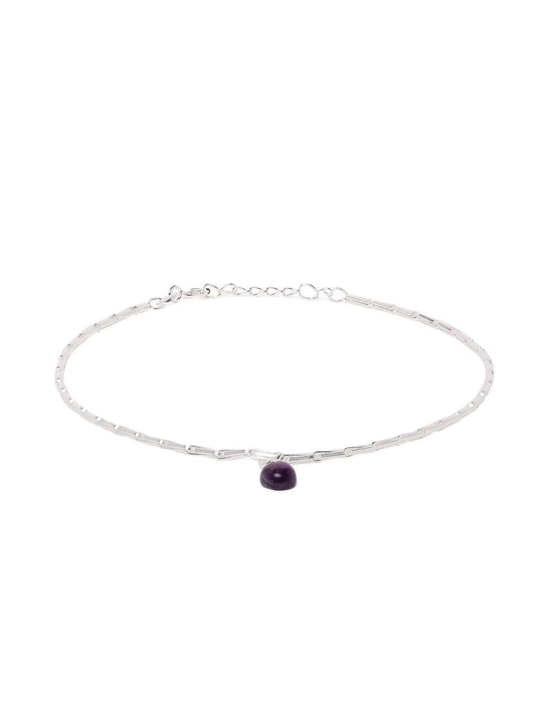 trishona silver-plated anklets