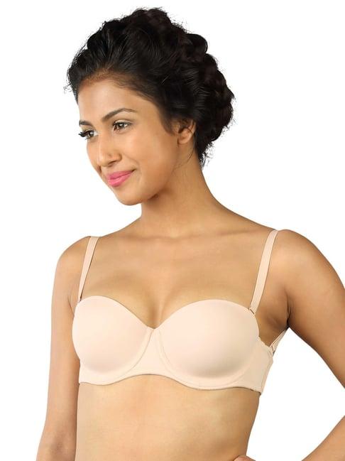 triumph beige padded demi cup bra