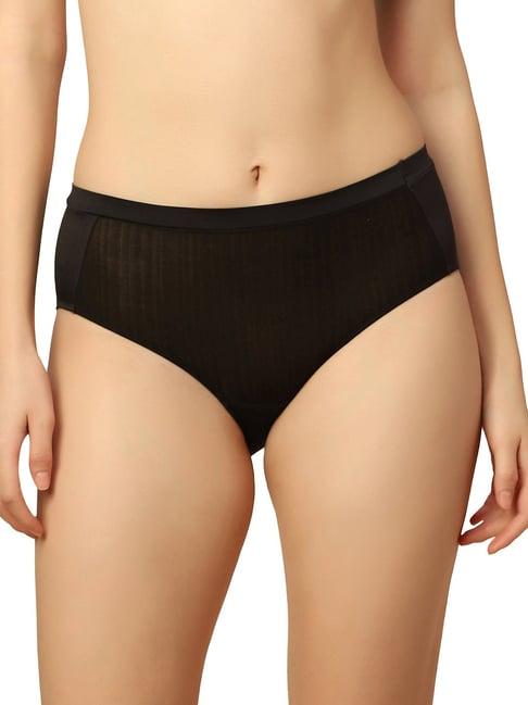 triumph black striped hipster panty