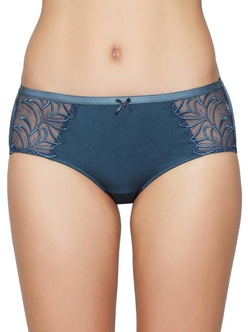 triumph blue lace hipster panty