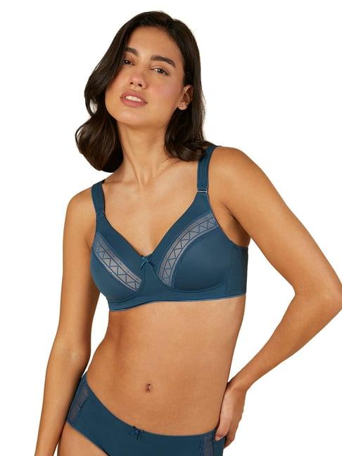 triumph blue lace non-wired full coverage everyday bra