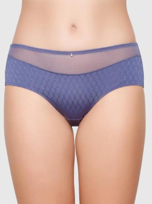 triumph blue self print panty