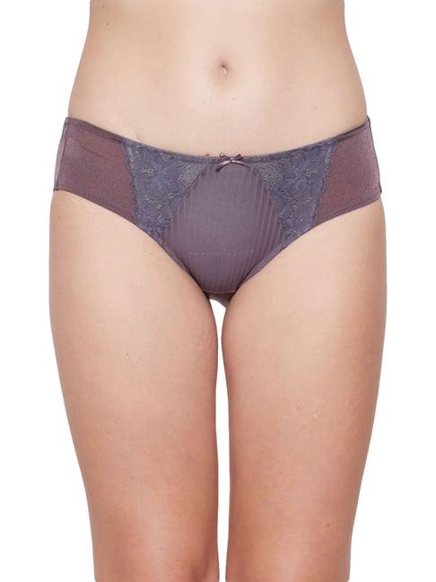 triumph brown lace work hipster panty