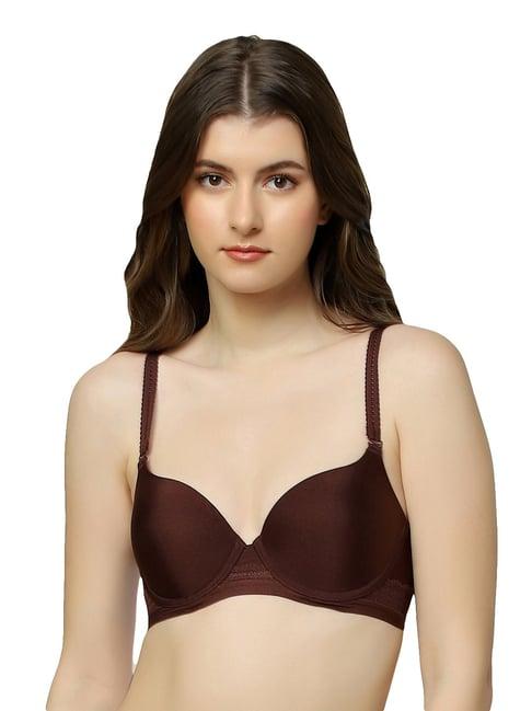 triumph brown under-wired full coverage t-shirt bra