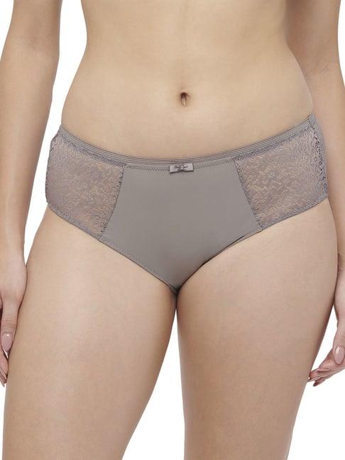 triumph fossil grey lace work panty