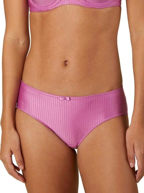 triumph purple striped hipster panty