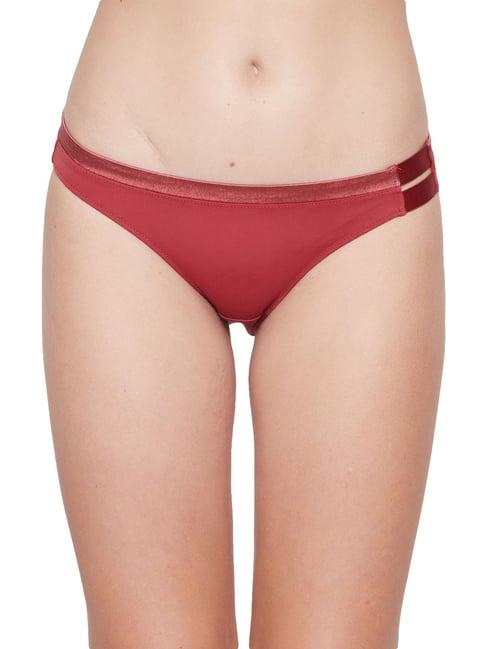 triumph red plain hipster panty