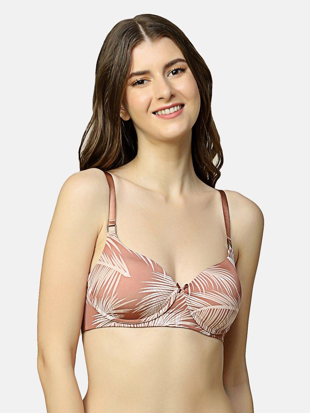 triumph tropical printed lightly padded all day comfort non-wired t-shirt bra