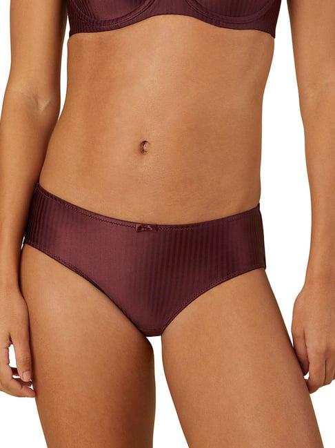 triumph wine striped hipster panty