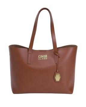 troina leather shopper bag with pouch