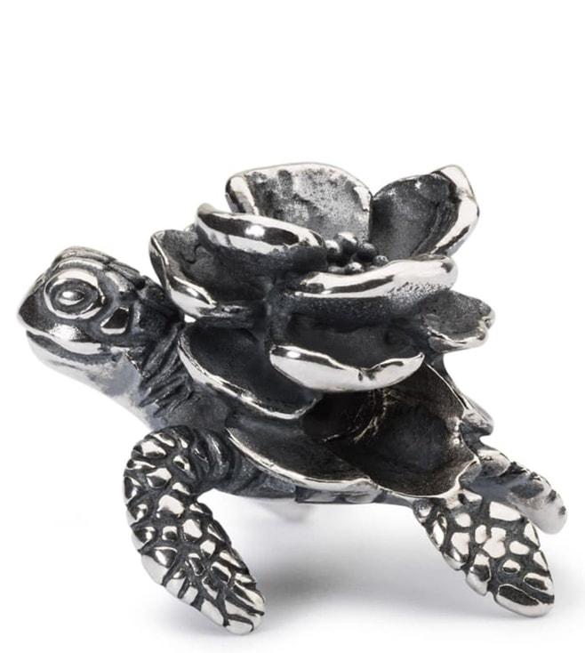 trollbead silver turtle flower bead