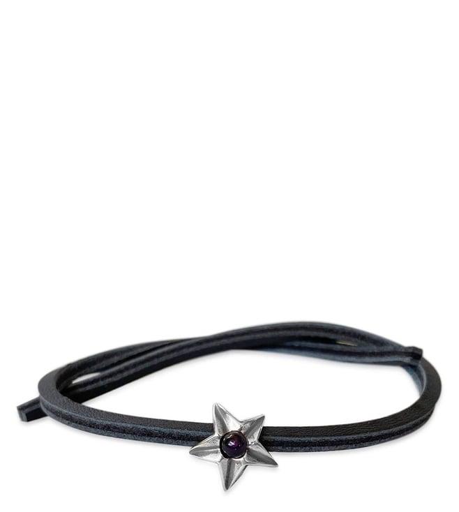 trollbeads black capricorn star single leather bracelet