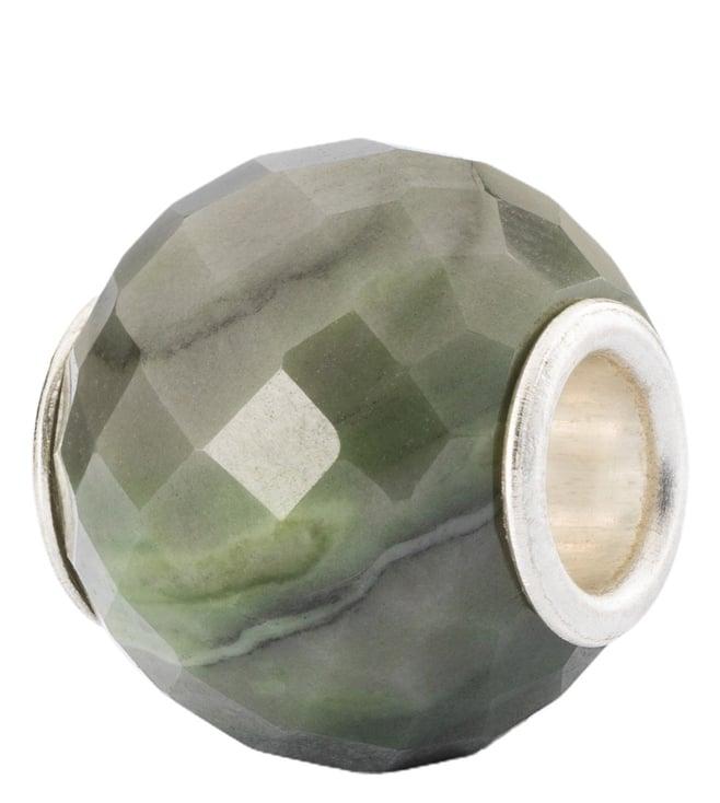 trollbeads gemstone round green calcite facet bead
