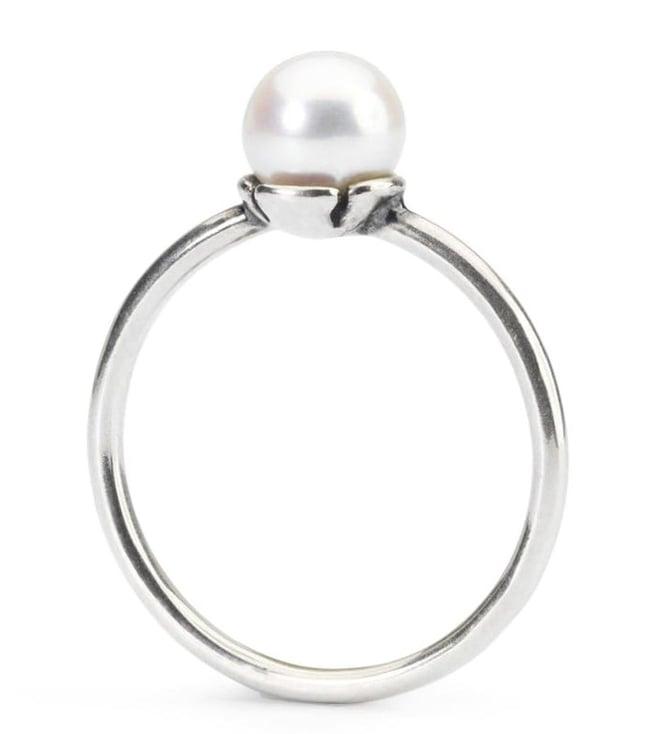 trollbeads silver delicate pearl ring