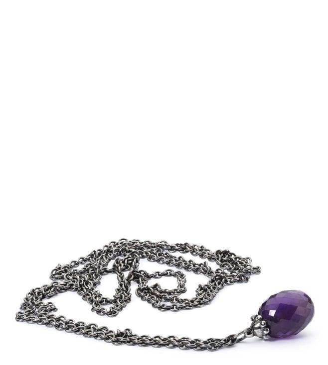 trollbeads silver fantasy necklace with amethyst