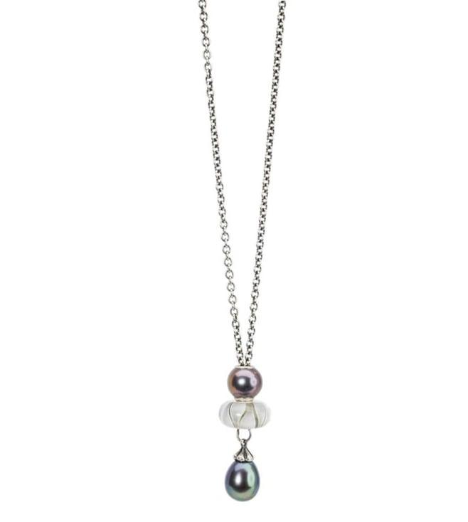 trollbeads silver fantasy peacock pearl necklace