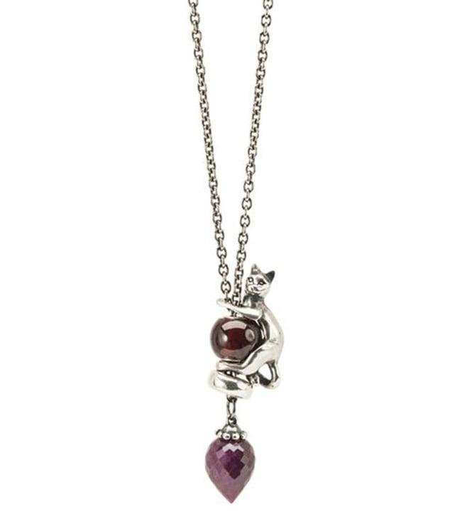 trollbeads silver fantasy ruby necklace