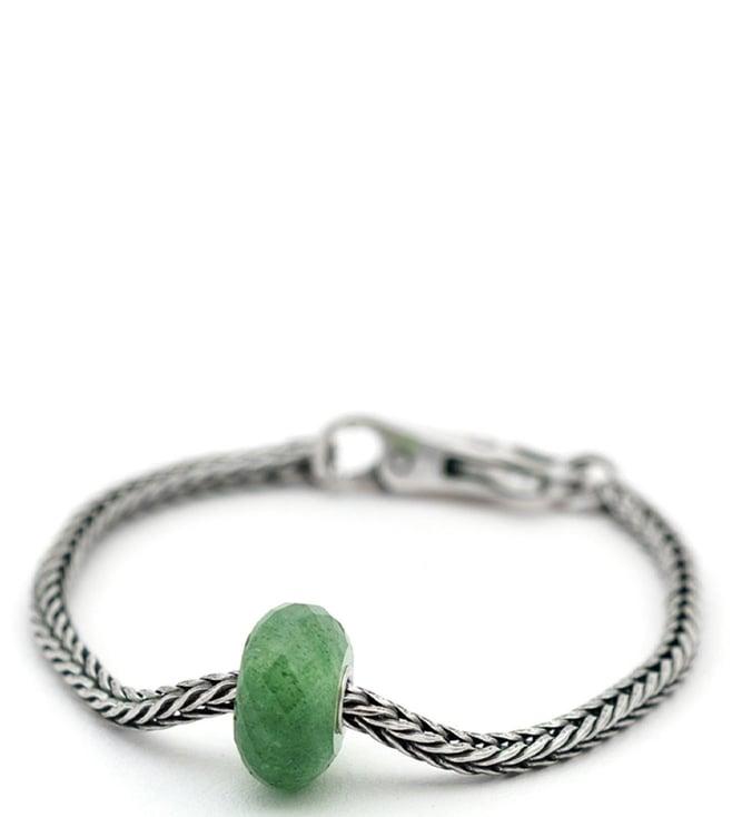 trollbeads silver green aventurine bracelet