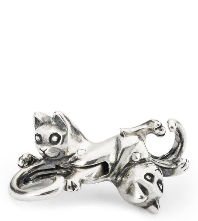 trollbeads sterling silver beloved cat clasp