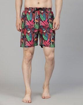 tropical print bermuda shorts