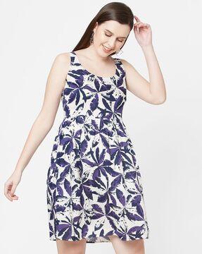 tropical a-line dress