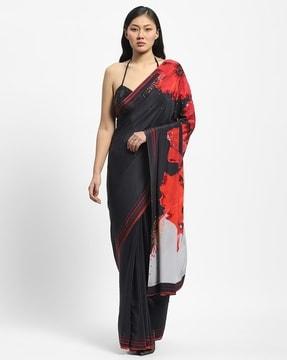 tropical allure embellished saree