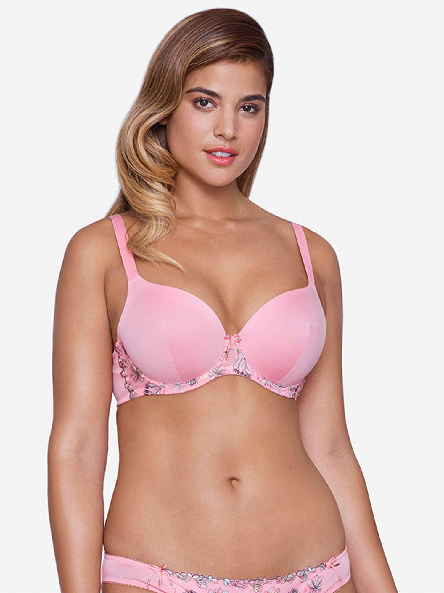 tropical blossom t-shirt bra - pink