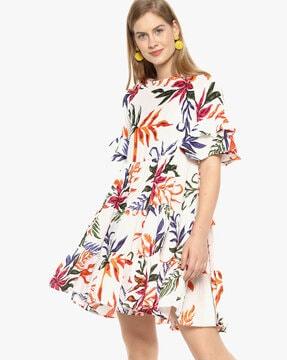 tropical print dress