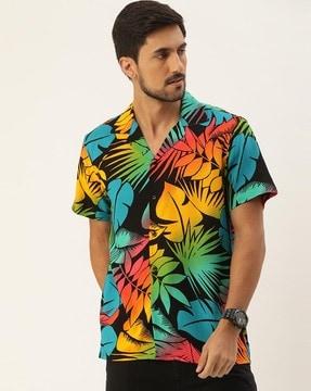tropical print shirt