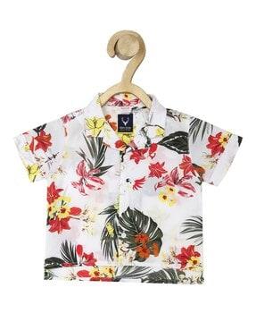 tropical print shirt
