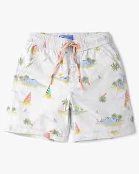 tropical print shorts