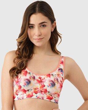 tropical print t-shirt bra