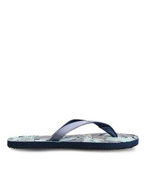 tropical print thong-strap flip-flops