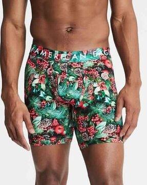 tropical print trunks with elasticated waistband