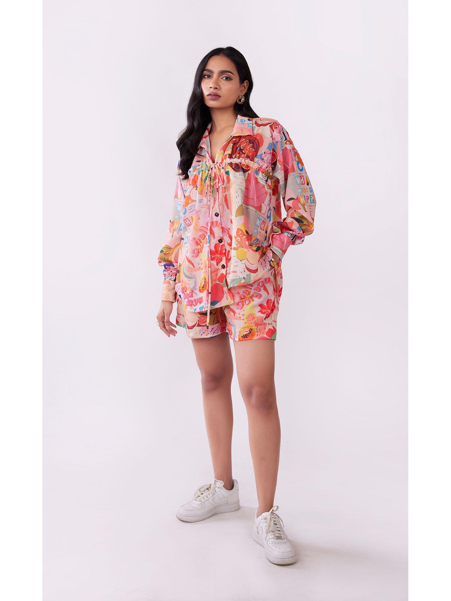 tropical printed shirt