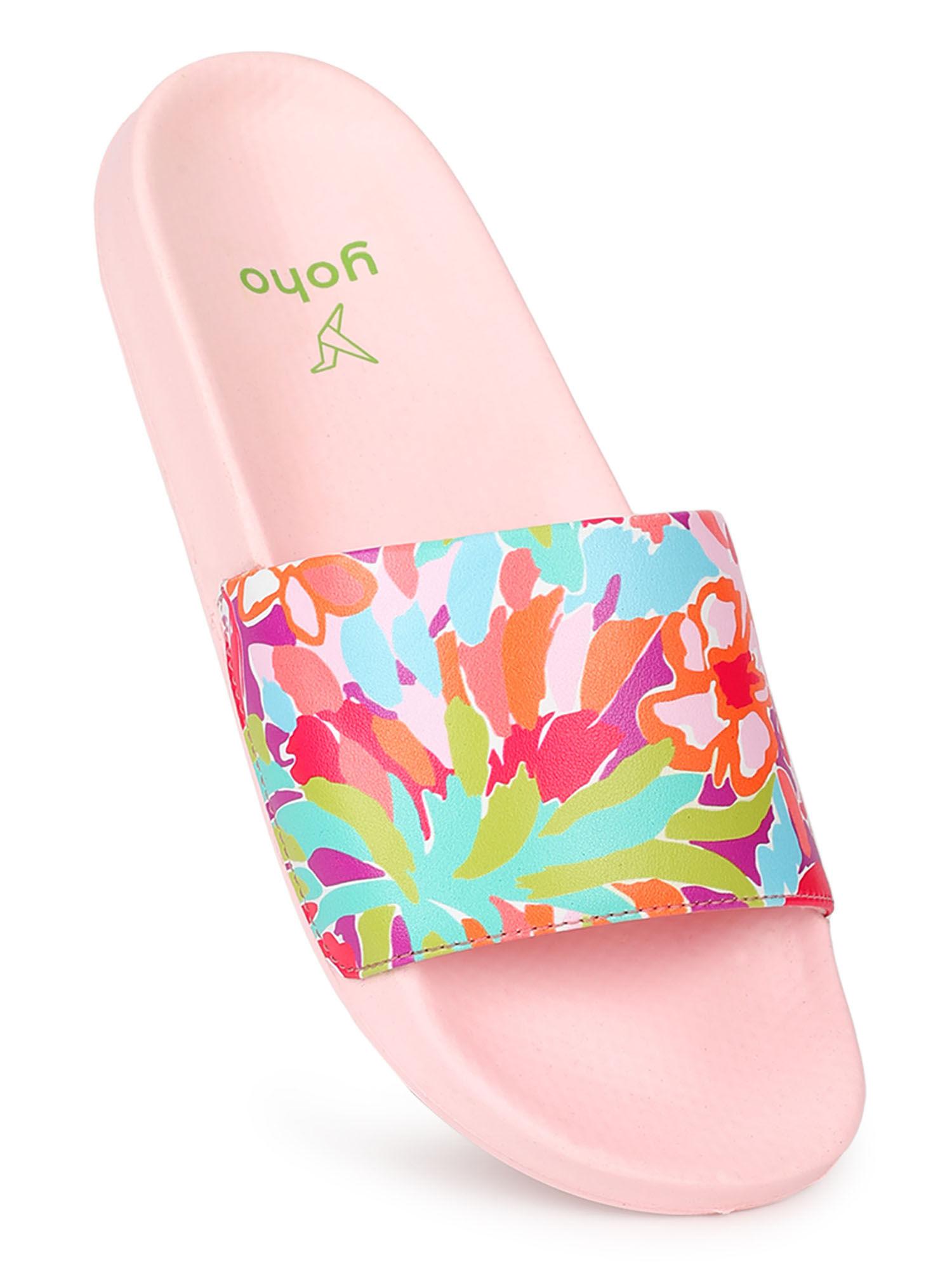 tropical women slides stylish and comfortable