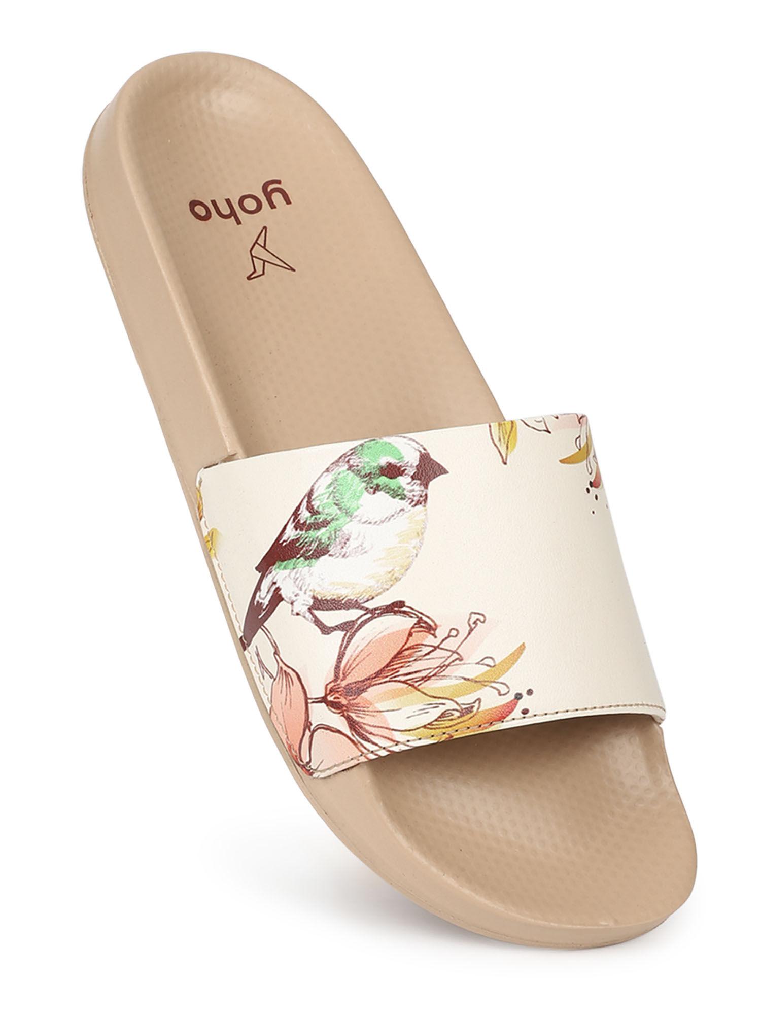 tropical women slides stylish and comfortable