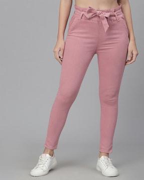 trousers with drawstring waist
